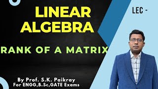 Rank of a Matrix  Echelon Form  Determinant Method  Engg Math  Linear Algebra  S K Paikray [upl. by Adnaw]