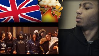 AMERICAN FIRST REACTION  Russ  Gun Lean Remix ft Taze LD Digga D Ms Banks amp Lethal Bizzle [upl. by Edny]