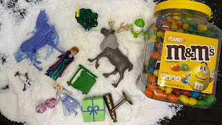 Snow  Elsa  Frozen  MampMS Chocolate ASMR Assorted MampMS  Christmas 2025  winter [upl. by Dahaf]