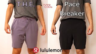 What Is The Difference Which Is Better THE Shorts vs Pace Breaker Shorts by Lululemon [upl. by Sregor28]