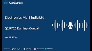 Electronics Mart India Ltd Q2 FY202425 Earnings Conference Call [upl. by Wivina327]