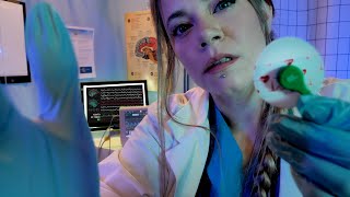 ASMR Hospital Sleep Study amp Exam  Measuring Cranial Nerve Exam Crinkles [upl. by Irelav]