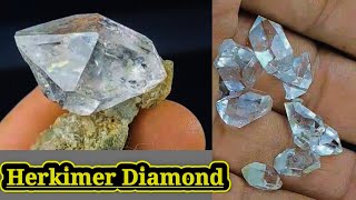 Diamond Herkimer  How to identify herkimer diamond  diamond quartz crystal [upl. by Rotciv]