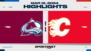 NHL Highlights  Avalanche vs Flames  March 12 2024 [upl. by Tessil79]