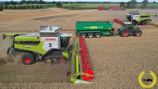 2 X Claas Lexion 8900 mit 1380 Convio  Fendt 1050 Vario  Hawe 4000 Überladewagen  Weizenernte [upl. by Jarred]