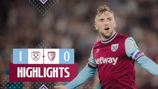 West Ham 10 Bournemouth  Bowen Bags Late Winner  EFL Cup Highlights [upl. by Shaffert978]