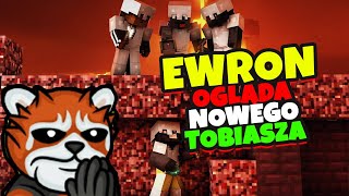 EWRON ogląda TOBIASZ vs 3 ŁOWCÓW  REWANŻ minecraft speedrun [upl. by Ney]