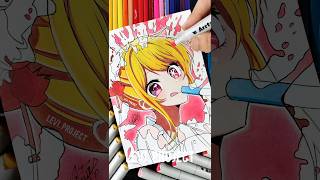 Drawing Hoshino Ruby 💗 Stained Art🎨  Oshi No Ko drawinganime shorts oshinoko hoshinoruby [upl. by Landau9]