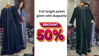 Ready to wear Full length jacket gown with duppatta [upl. by Gwendolyn]