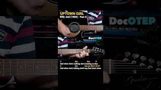 Uptown Girl  Billy Joel 1983 Easy Guitar Chords Tutorial with Lyrics Part 3 SHORTS REELS [upl. by Linnet]