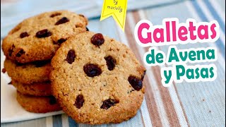 GALLETAS DE AVENA Y PASAS 🍪 RECETA FACIL by Marielly [upl. by Cristin]