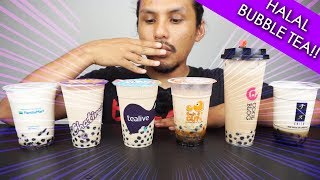 aku cuba semua jenis HALAL bubble tea mukbang malaysia TEALIVE CHATIME COOL BLOG FAMILY MART [upl. by Nilok]