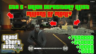 GTA 5  Union Depository Heist Secret Mission Unlimited Money [upl. by Borrell666]