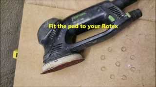 Festool Rotex sanding pad Renew the velcro [upl. by Edaj]