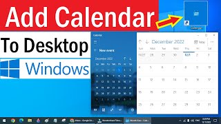 Calendar Shortcut  How To Put Calendar on Desktop Windows 10  How to Add Calendar To Desktop [upl. by Wallinga961]