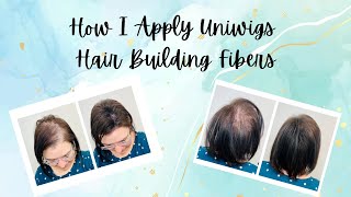 How to apply Uniwigs Hair Building Fibers [upl. by Solange300]