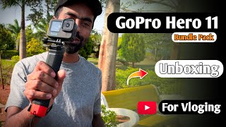 Unboxing GoPro Hero 11 Black Action Camera Bundle Pack With Accessories😍 GoPro camera [upl. by Hetti]