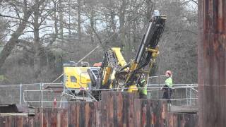 Sheet Piling UK at Huntington Water Treatment Works [upl. by Otte]