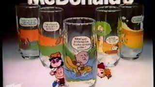 1983 McDonalds Camp Snoopy Glasses Commercial  Charlie Brown [upl. by Rillis]