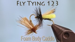 Foam Body Caddis  Dry Fly Tying Video [upl. by Lorraine]