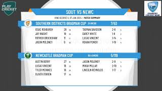 Country Cricket NSW  Bradman Cup  Round 4  Southern Districts Bradman Cup v Newcastle Bradman Cup [upl. by Suisyola]