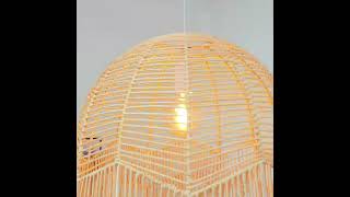 handmade Rattan Pendant lighting For livingroomdecor halloween thanksgiving christmas [upl. by Idrahs]