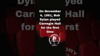 On November 4 1961 Bob Dylan played Carnegie Hall for the first time shorts [upl. by Ymorej]