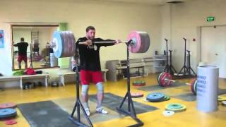 Dmitry Klokov 225 Kg 495lb Push Press [upl. by Dunning286]