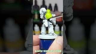 MANTIS WARRIORS GREEN 🟢🙏 CONTRAST CORNER tutorial warhammer howto warhammer40k speedpaint dnd [upl. by Zurek]