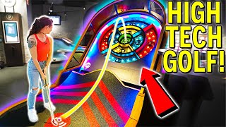 Crazy HIGH TECH Mini Golf  Insane ONE OF A KIND Course [upl. by Egiaf247]