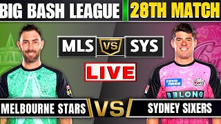 Melbourne stars vs Sydney Sixers Live  SYS vs MLS Live 28th Match Big Bash League 202324 [upl. by Wootten]