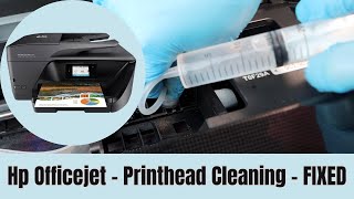 Hp Officejet Pro 6978 6968  NOT PRINTING Black Color BLANK PAGES FIXED How To Unclog Printhead [upl. by Loma]