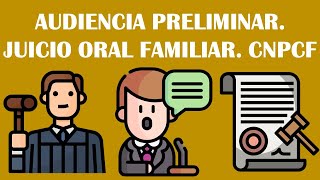 AUDIENCIA PRELIMINAR JUICIO ORAL FAMILIAR CÓDIGO NACIONAL DE PROCEDIMIENTOS CIVILES Y FAMILIARES [upl. by Pepper128]