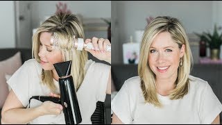 How to Blow Dry  Round Brush Medium Hair for MAXIMUM Volume [upl. by Inafetse591]