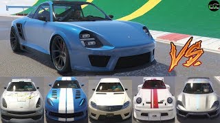 GTA 5  Top Speed Drag Race Pfister Comet SR vs Pariah Neon Comet Retro V12 Banshee etc [upl. by Pauletta]