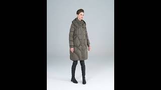 Womens lightweight padded quilted jacket long puffer clothes goose down Fleeced cloth coats 2410313 [upl. by Lindsley]