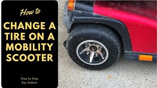 How to change a tire on a mobility scooter [upl. by Tobye]