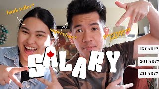 SALARY REVEAL  MGA NAGING SAHOD  SWELDO NAMIN SA CANADA  PINOY IN CANADA [upl. by Kcirdle]