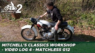 Classic Motorcycle Workshop Vlog 4  Matchless G12 road test etc [upl. by Hoisch612]