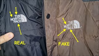 The North Face down jacket real vs fake How to spot fake North Face puffer jackets [upl. by Zorana235]