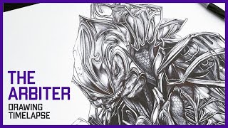 Halo  The Arbiter  Thel Vadam Drawing Timelapse [upl. by Durarte]