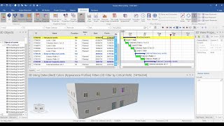 Synchro Pro 4D tutorial 1 BIM 4D planning and scheduling real time work animation office building [upl. by Atteiluj]