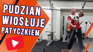 Pudzian co potrafi zrobić wiosłowanie patyczkiem 20 kg [upl. by Ronni]