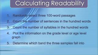 Calculating Readability [upl. by Yentyrb648]