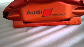 Audi R8  Anodized Orange Finish Callipers Daytime [upl. by Nilecoj]