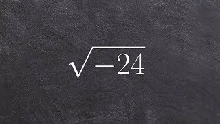 PreCalculus  Simplifying a radical by using the imaginary unit i root 24 [upl. by Eelsew]