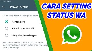 Cara setting privasi status whatsapp [upl. by Camala]