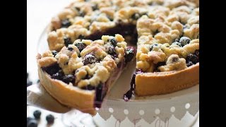 Tarte aux pommes myrtilles et streusel  Blueberry apple streusel tart [upl. by Crenshaw721]