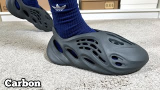 Yeezy Foam RNNR Carbon Reviewamp On foot [upl. by Hentrich49]