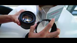 Samyang AF 85mm F1 4 Canon EF  Unboxing Video Ryad Guelmaoui [upl. by Yaker]